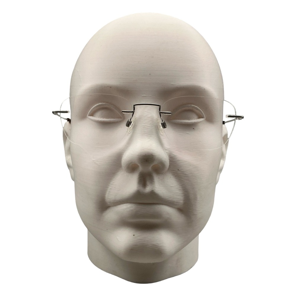 Warby Parker Olin W 2156 Silver Rimless Eyeglasses 52-21-150 Tortoise Arm